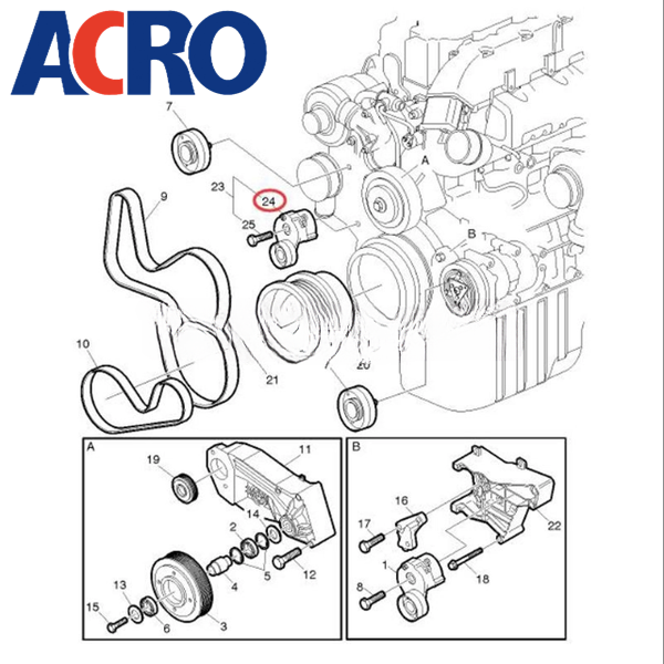 ACRO Belt tensioner 21500149 suitable for DEUTZ