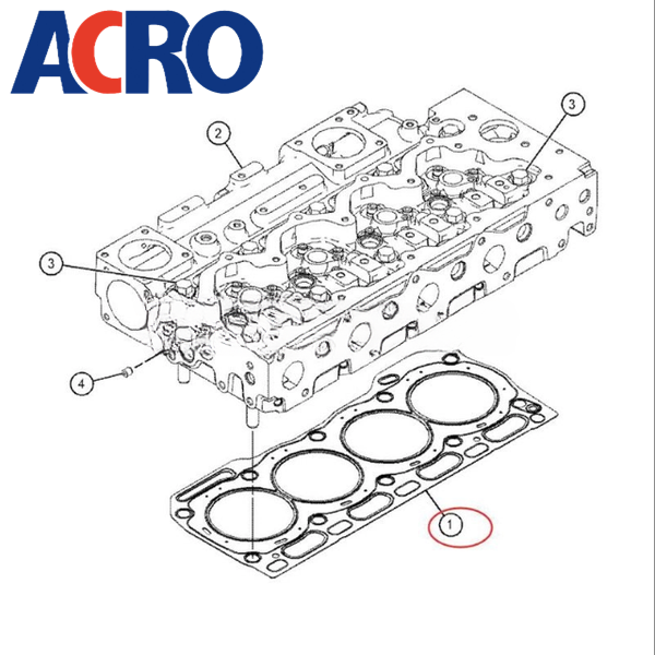 ACRO Cylinder head gasket 3681E074 suitable for PERKINS