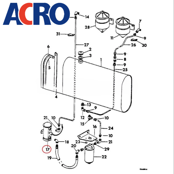 ACRO Fuel pump (electric) AZ27951 suitable for JOHN DEERE