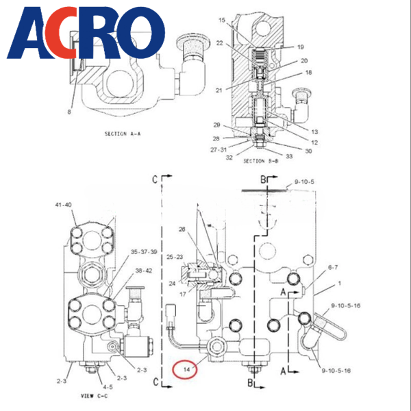 ACRO Solenoid valve 109-4591 suitable for CATERPILLAR