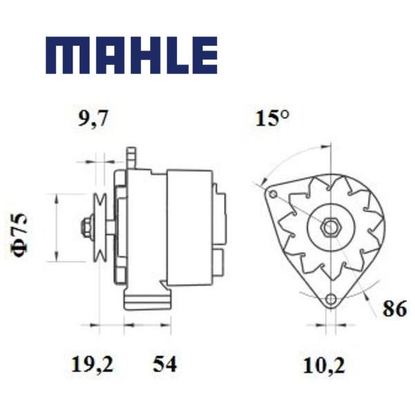 Alternator MG171 MAHLE 008E8253, 008E9529, 612H0300, MG 171