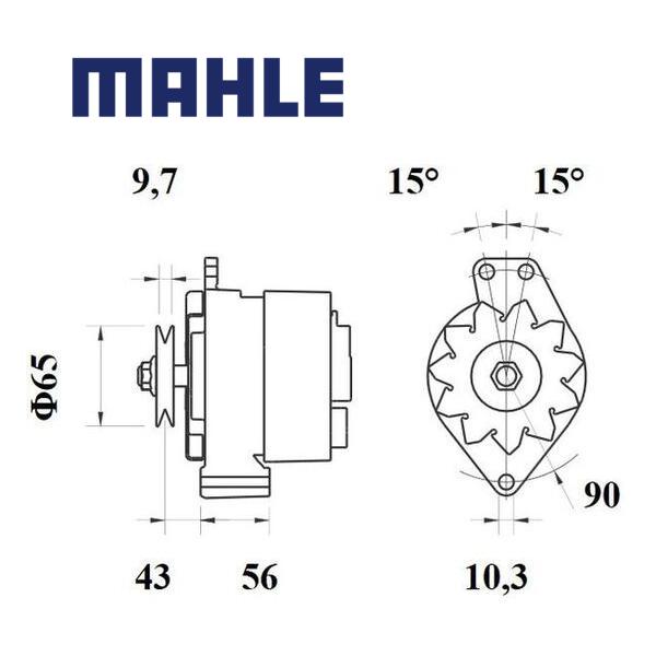 Alternator MG45 MAHLE 036903017FX, 036903025M, 068903017R, MG 45