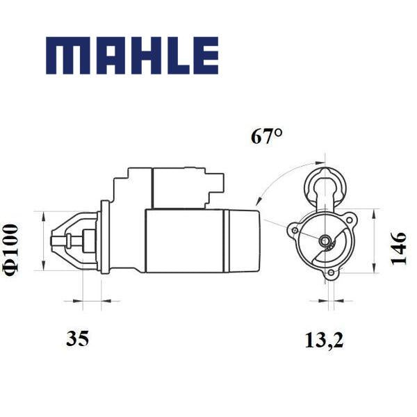 Starter MS650 MAHLE 113356, MS 650