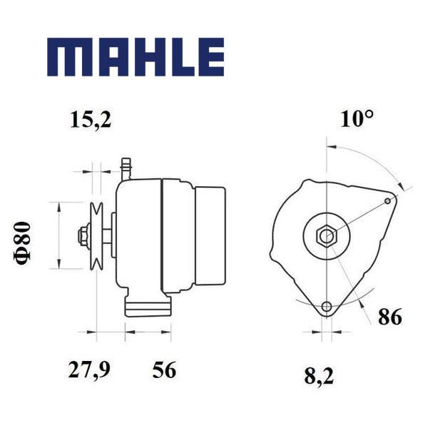 Alternator MG234 MAHLE 6005706660, 73327980, 7700036536, MG 234