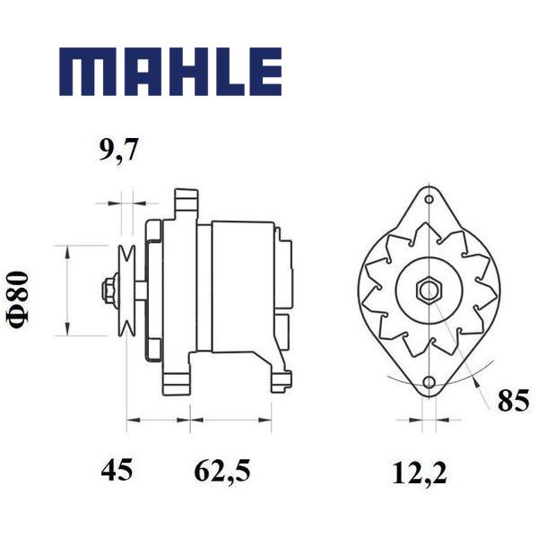 Alternator MG369 MAHLE 0000098417133, 0000098417134, 4715786, MG 369