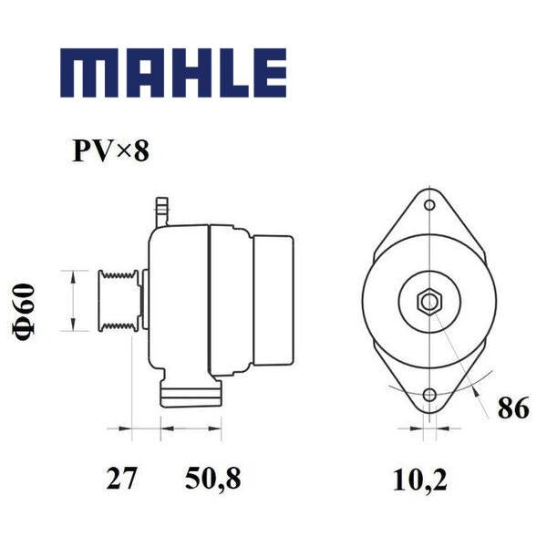 Alternator MG414 MAHLE AH137883, C000900010170, RE505896, MG 414