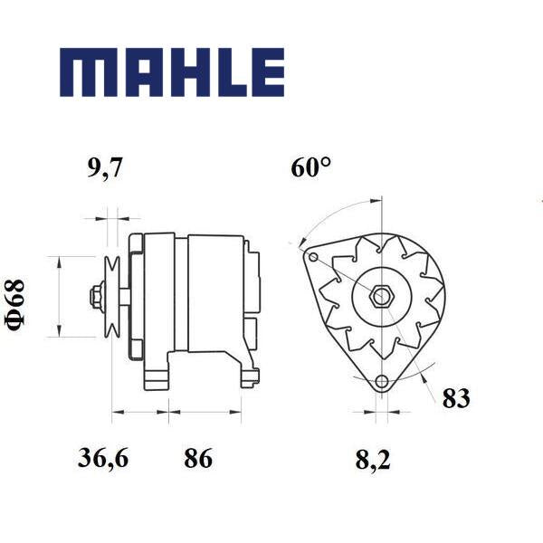 Alternator MG426 MAHLE 1485514, 23737R, 3638512R91, MG 426