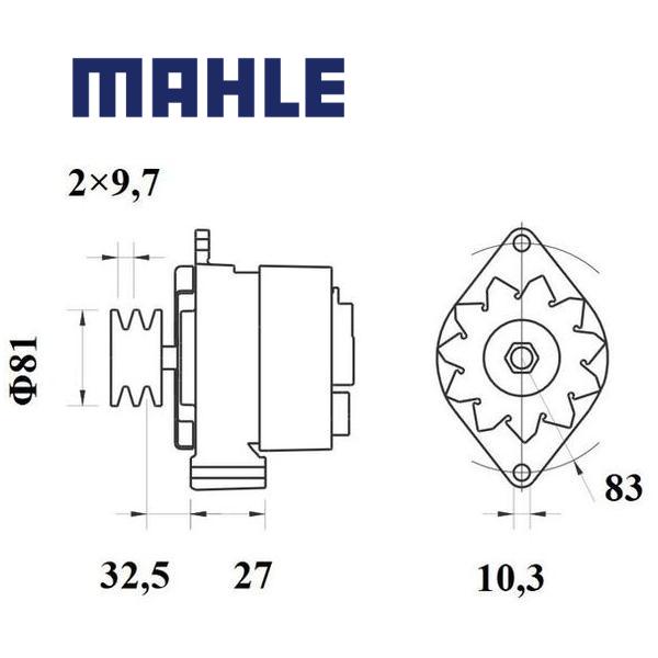 Alternator MG530 MAHLE 6005003144, 6005700087, CT6005700087, MG 530