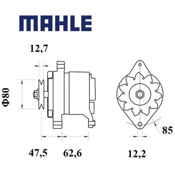 Alternator MG600 MAHLE 0011573570, 11573570, DRA0743, MG 600