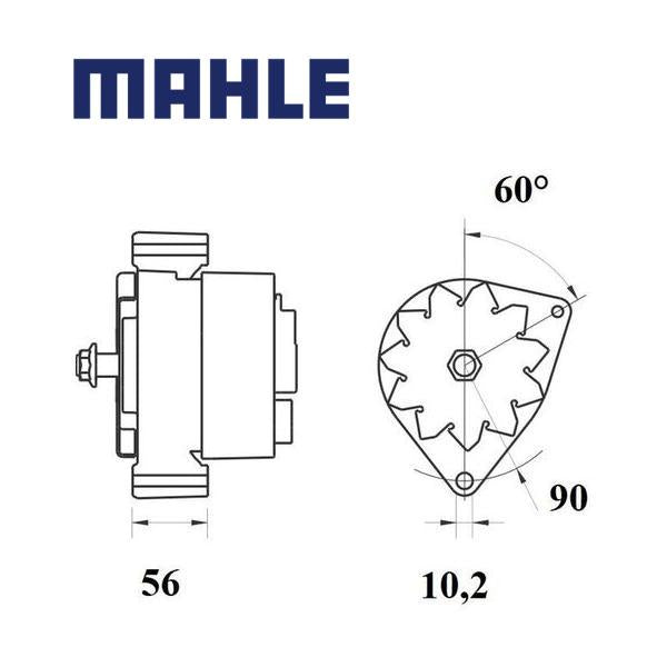 Alternator MG781 MAHLE 01181096, 14511658, 01184038, MG 781
