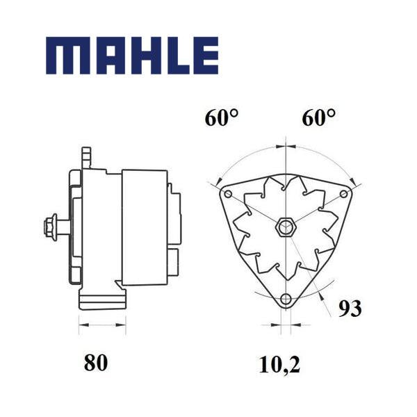 Alternator MG773 MAHLE 0101549002, 01180903, 6290070, MG 773