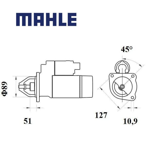Starter MS 790 MAHLE 571229D1 MS790