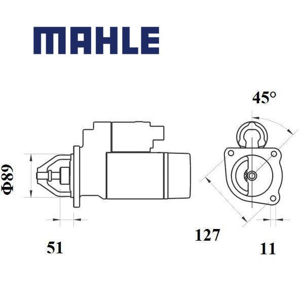 Starter MS 774 MAHLE 167822, 21067513, 21477589 MS774