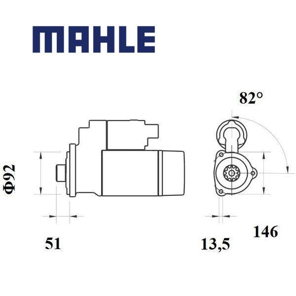 Starter MS 776 MAHLE 5001853713, 5010306592, 5010508380 MS776