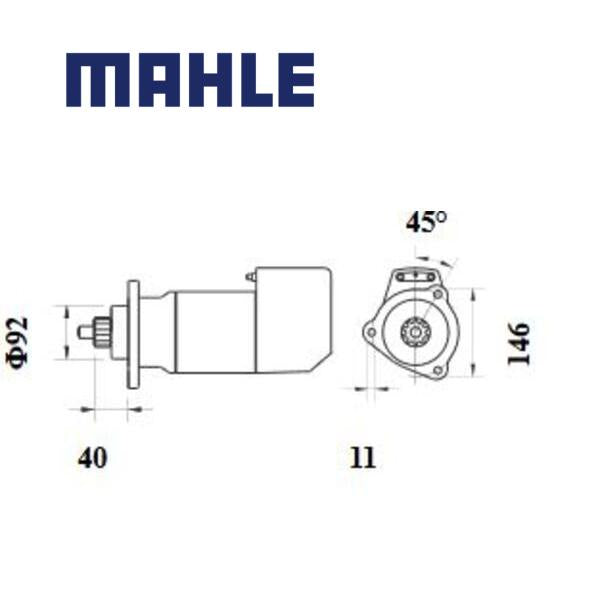 Starter MS697 MAHLE 0001410066, IM501/2, MS 697