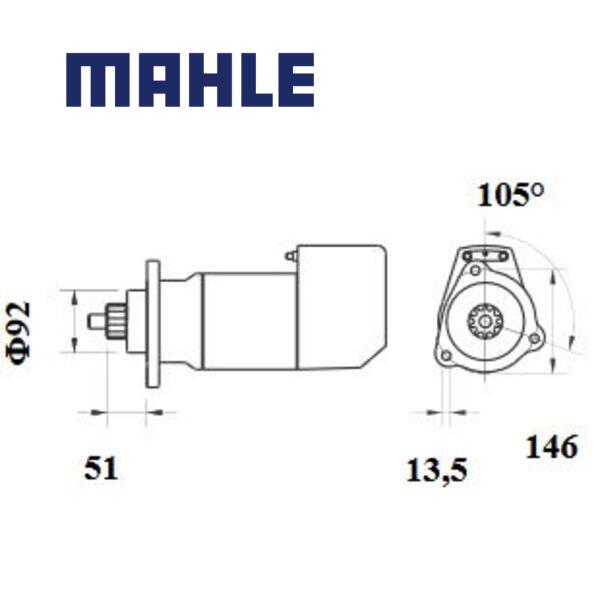 Starter MS698 MAHLE 0021515301, 5000241521, 5001000061, MS 698