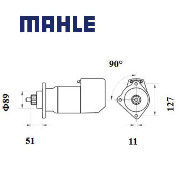 Starter MS701 MAHLE 0000042522680, 01171955, 8121335, MS 701