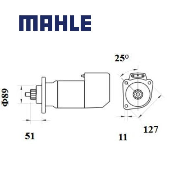 Starter MS713 MAHLE 4774617, 4881097, 0001414022, MS 713