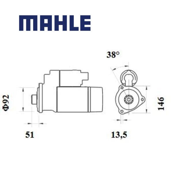 Starter MS 770 MAHLE 0000500060854, M009T61671, 0000500061443 MS770