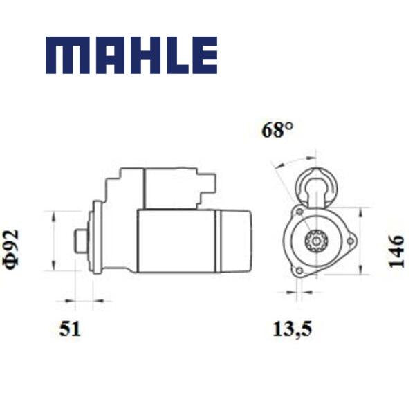 Starter MS 778 MAHLE 20430564, 5001866293, M009T61171 MS778