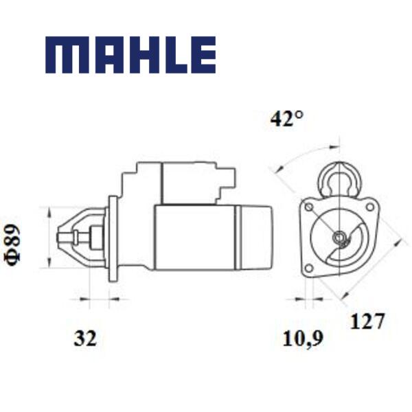 Starter MS 883 MAHLE 5278054, T400269, 5278052 MS883
