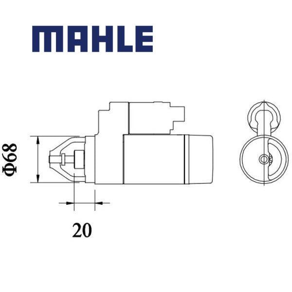 Starter MS158 MAHLE 50497000, 504970001163, MS 158