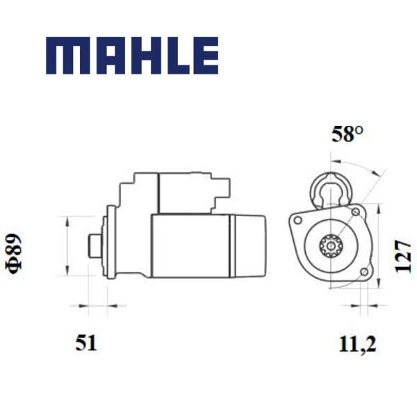 Starter MS 888 MAHLE 0071511601, M009T66971, 0071514301 MS888