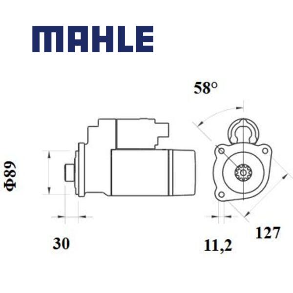 Starter MS 889 MAHLE 01182195, 20938971, 7420997664 MS889