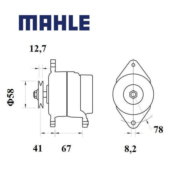 Alternator MG566 MAHLE 02050913, 06350947, MG 566