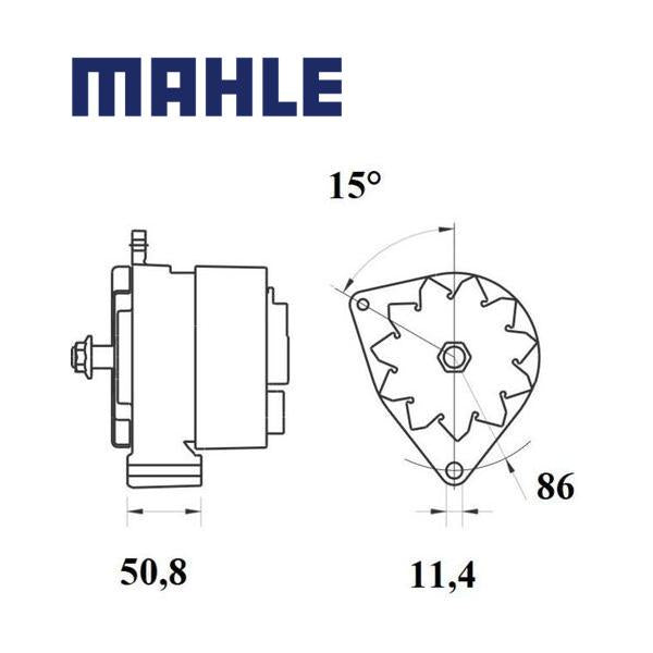 Alternator MG77 MAHLE 2871A453, 3803260 3, 872019 5, MG 77