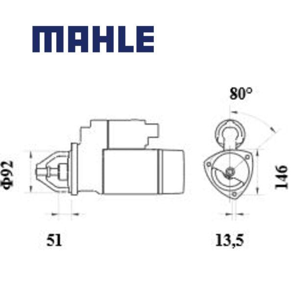 Starter MS558 MAHLE 0051515001, 0051516401, 0061511501, MS 558