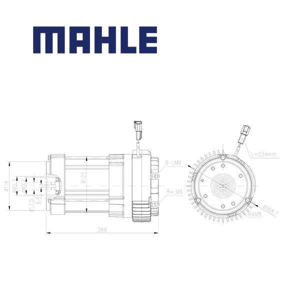 Electric Motor MM433 MAHLE 8522394, MM 433