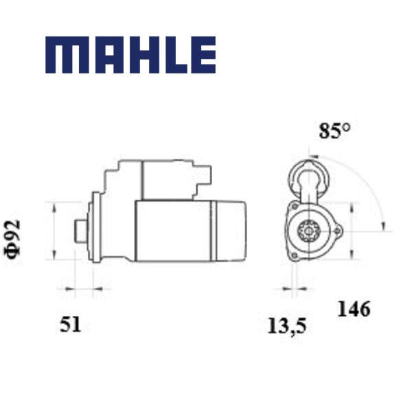 Starter MS 905 MAHLE 0071511301, M009T85371, 0071511801 MS905