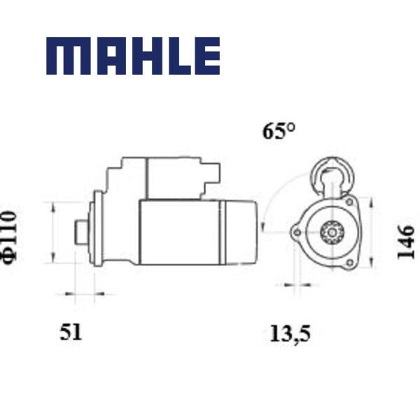Starter MS 760 MAHLE 1528597, 1540484, 1604246 MS760