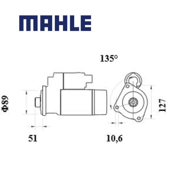 Starter MS1005 MAHLE 78350925, MN16.359.124, 450115114763, MS 1005