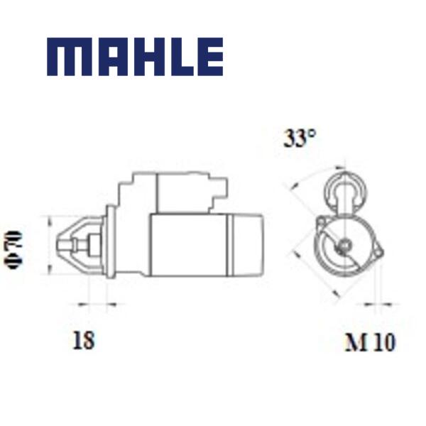 Starter MS 1070 MAHLE 6519061800, 6519064300, A6519062800 MS1070