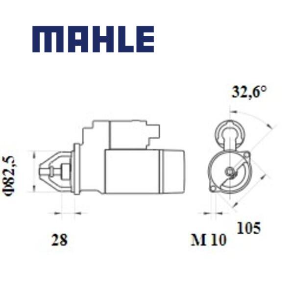 Starter MS 1074 MAHLE 0061514601, 0061512501, 0061517401 MS1074