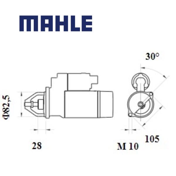 Starter MS 1075 MAHLE 6469060000, A6469060000, 0001139025 MS1075