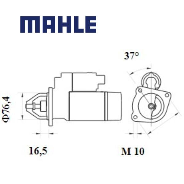 Starter MS 1077 MAHLE 1202204, 23300 00Q3E, 23300 2654R MS1077