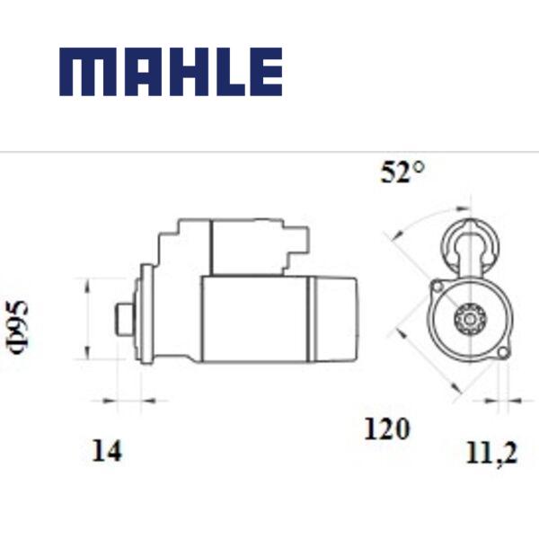 Starter MS 1079 MAHLE 23300 2W200, 233005937R, 2506921 MS1079