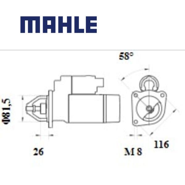 Starter MS 1085 MAHLE 130019808, 5802V4, 1300198080 MS1085
