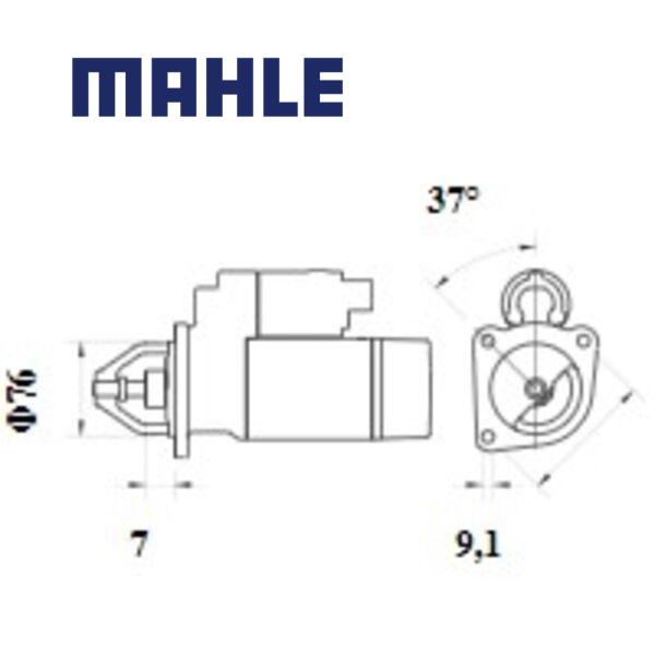 Starter MS 1087 MAHLE 51787218, 517872180, 51808557 MS1087