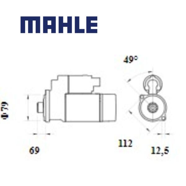 Starter MS 1090 MAHLE 02M911021A, 65262016000, 02M911021AX MS1090