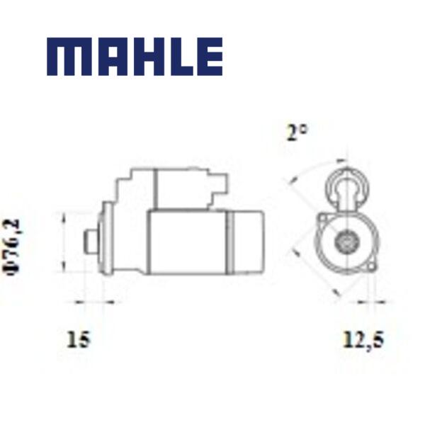 Starter MS 1092 MAHLE 2H0911023H, 2H0911023HX, 2H0911023K MS1092