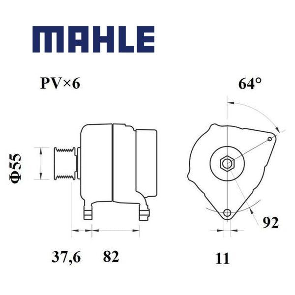 Alternator MG 1077 MAHLE 504385137, 0986085960, 443390 MG1077