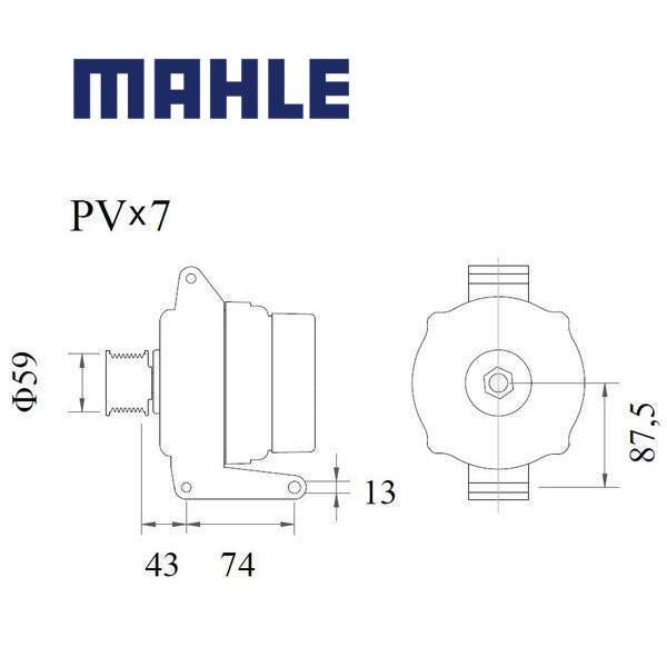 Alternator MG 1085 MAHLE 1738113, 1745662, 1800123 MG1085