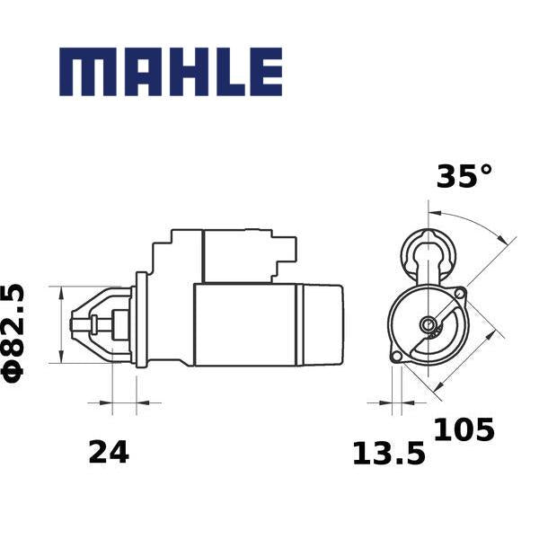 Starter MS354 MAHLE 296192300, 6005706618, C000900060040, MS 354