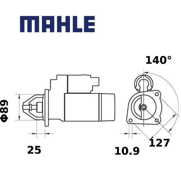 Starter MS355 MAHLE 138207A1, 6005706639, C000900060170, MS 355