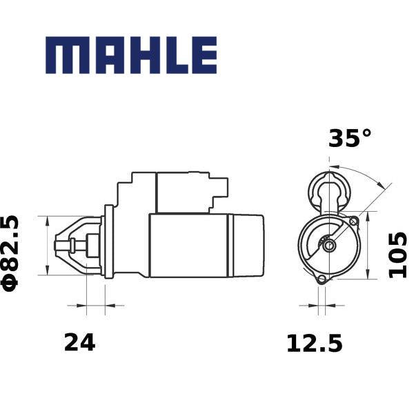 Starter MS336 MAHLE 31100090017, 0001362072, 36135, MS 336