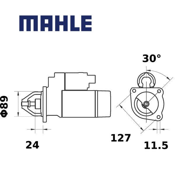 Starter MS339 MAHLE 6005003153, C000900060180, 6005701125, MS 339